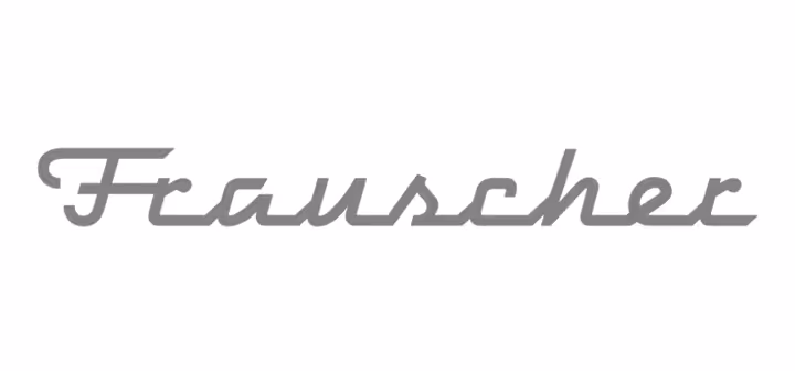 Frauscher brand logo in a stylized gray script font.